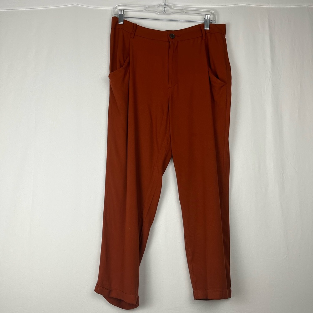 Women’s Zara Trafaluc High Rise Orange Rust trousers size L